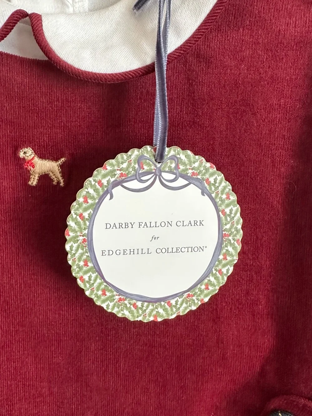 NWT Edgehill Collection Darby Fallon Clark Golden Retriever Jon Jon & Shirt 24M